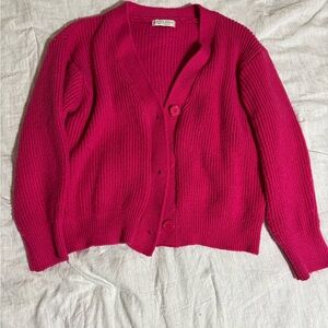 Women's Pink Cardigan Sweater